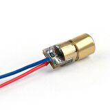 6mm 650nm 5mW Kırmızı Nokta Kafalı Bakır Lazer 5V