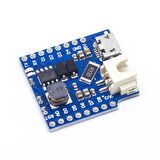 WeMos D1 Mini Lityum Batarya Şarj Kartı v1.1 (Tek Lityum Pil Şarj)