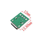 USB Type-C 3.1 Konnektörü 4 Pin Dişi Açılı DIP Çevirici Jack PCB USB Şarj Soketi Dip DIY