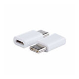 Micro USB Type-C Dönüştürücü Beyaz Micro USB to Type-C Çevirici
