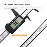 Karbon Fiber Dijital Göstergeli Kumpas 150mm Kalınlık Ölçer