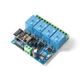 ESP8266 ESP-01 12V 4 Kanallı WiFi Röle Modülü - Akıllı Ev Uzaktan Kontrol Anahtarı