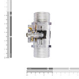 YF-S201C G1/2 1-30L/dk 5-15V Şeffaf Su Akış Sensörü