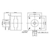 NEMA17 JK42HS34-1304A-01F D Shaft 42BYG Step Motor 1.3A - 34mm
