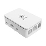 Raspberry Pi 4B için Logolu Beyaz ABS Plastik Muhafaza Kutusu