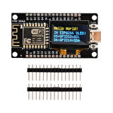 NodeMCU ESP8266 0.96 Inch OLED Ekran ile Birlikte Type-C Geliştirme Kartı