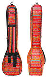 Ultra Korumalı Özel Seri Kısa Sap Bağlama Saz Kılıfı Taşıma Çantası Gigbag - Otantik Desen