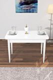 Rovena Lera Beyaz 70x110 Sabit Mdf Mutfak Masası Takımı 2 Adet Sandalye