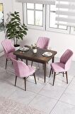 Rovena Lera Barok 70x110 Sabit Mdf Mutfak Masası Takımı 4 Adet Sandalye