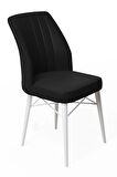 Rovena Lera Beyaz Mermer 70x110 Sabit Mdf Mutfak Masası Takımı 4 Adet Sandalye