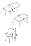 Rovena Sona Barok 70x114 Açılabilir Suntalam Mutfak Masası Takımı 6 Adet Sandalye