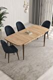 Rovena Talia Meşe 70x114 Açılabilir Mdf Mutfak Masası Takımı 4 Adet Sandalye