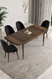 Rovena Talia Barok 70x114 Açılabilir Mdf Mutfak Masası Takımı 4 Adet Sandalye