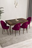 Rovena Talia Barok 70x114 Açılabilir Mdf Mutfak Masası Takımı 4 Adet Sandalye