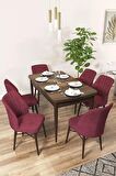 Rovena Mary Barok 70x114 Açılabilir Mdf Mutfak Masası Takımı 6 Adet Sandalye