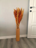 Ahşap Pampas, Cansız Çiçek Vazosu 40x10x10 cm