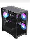 NEXOR Titan 3X RGB Fan Temperli Cam USB 3.0 Akvaryum Oyuncu Bilgisayar Kasası