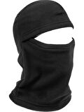 Unisex Siyah Kışlık Termal Polar Kar Maskesi - Şapka Bere Olabilen Ipli Polar Boyunluk 2'li Set