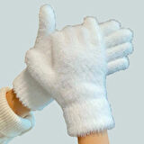 Kadın Kışlık Yumuşak Dokulu Peluş Rahat Kullanım Eldiven Winter Soft Gloves