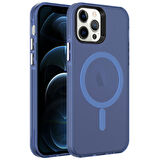 Gpack Apple iPhone 12 Pro Kılıf C-Pro Arkası Buzlu Transparan Flex Tuşlu Magsafeli