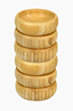 Bambu Ahşap Sosluk ve Çerezlik 10 cm 6'lı Set