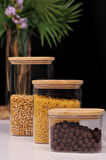 Bambum Multy - Bambu Kapaklı Cam Saklama Kabı 600ml + 1000ml + 1500ml
