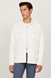 Oversize Fit Bol Kesim Klasik Yaka Pamuklu Desenli Gömlek Ceket