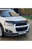 Chevrolet Captiva Ön Kaput Koruma Rüzgarlığı 3mm Akrilik Parlak Siyah Deflektör 2012-2019
