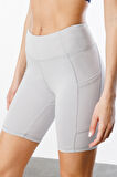 Yüksek Bel Toparlayıcı Çift Cepli Biker Şort Kısa Spor Tayt KISA-TAYT