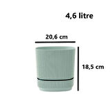 Omnipazar KRS-244 Pera Kare Dekoratif Kaktus Sukulent Saksı 4,6 Litre No 4