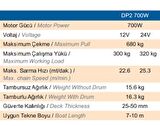 Quick Prince Irgat Tamburlu DP2 700W 12V Kavaleta 8 mm