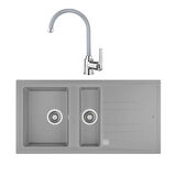 Teka Stone 60 Metalic Grey Granit Evye-In 995 Grey Batarya Set