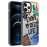 Gpack Apple iPhone 12 Pro Kılıf Desenli Dragon Serisi Sert Kapak