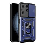 Gpack Tecno Spark 10 Pro Kılıf Sert Silikon Tank Aramid Sürgülü Vega Yüzüklü