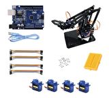 Emes Robotik Robot Kollu 4wd Engelden Kaçan Ve Çizgi Izleyen Bluetoothlu Araç Seti