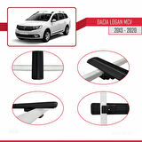 Dacia Logan 2 MCV (K52) 2013-2020 Arası ile Uyumlu BASIC Model Ara Atkı Tavan Barı Siyah 3 Adet