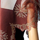 Uretti - Sefa 4419 9329 El Yapımı Tel Kırma İşleme Gelin Duvağı / Kırmızı