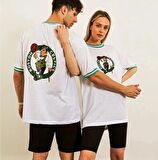 Sevgili Kombini Çift Unicex Baskılı Tişört Beyaz