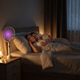 ct stones USB Şarjlı Beyaz Renk Kendiliğinden Standlı Şarj Göstergeli UV Işıklı Sinek Öldürme Raketi LTD-718