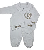 İsimli Hastane Çıkışı 3 lü Set Bej