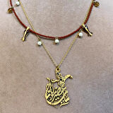 Uretti - Tuğba 6667 El Yapımı Semazen Figürlü Boncuk Kolye