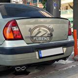 Renault Clio 2 Symbol 1998-2008 Sedan Uyumlu Bagaj Üstü Yarasa Spoiler Çıtası Piano Black Parlak Siyah