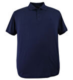 Büyük Beden Erkek Tişört Polo Yaka Düz Pike Lacivert
