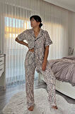 Dalmaçya Desenli Bürümcük Pijama Takımı