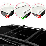 Subaru Legacy 2 (BD) 1994-1999 Arası ile Uyumlu BASIC Model Ara Atkı Tavan Barı Siyah 2 Adet