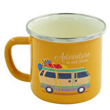 Orcamp Retro Emaye Kupa Bardak Sarı Karavan 330 cc