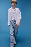 Erkek Çocuk Loose Fit Düz Paça Jean Pantolon