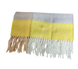 Sarı Bej Yeşil Çok Renkli Yumoş Atkı(180*45)