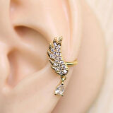 Fairy Zirkon Altın Sıkıştırma Halka Piercing