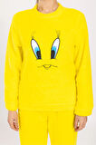 Kadın Kışlık Peluş Pijama Takımı Tweety Takım Tampap 8170